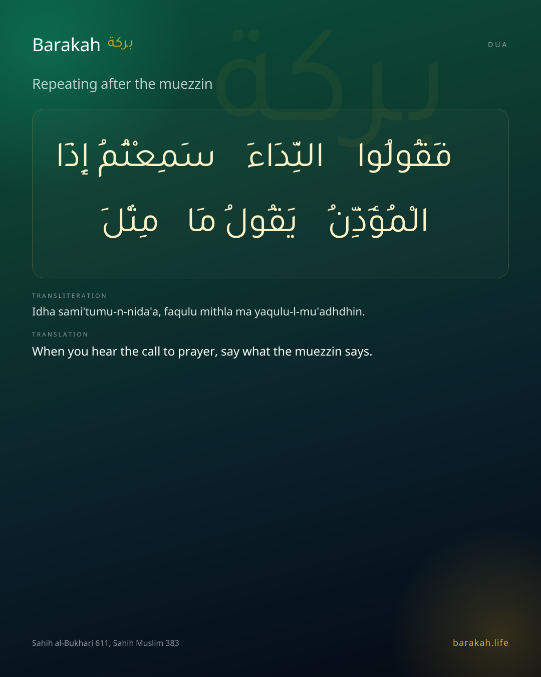 Repeating after the muezzin: Arabic, transliteration, and translation
