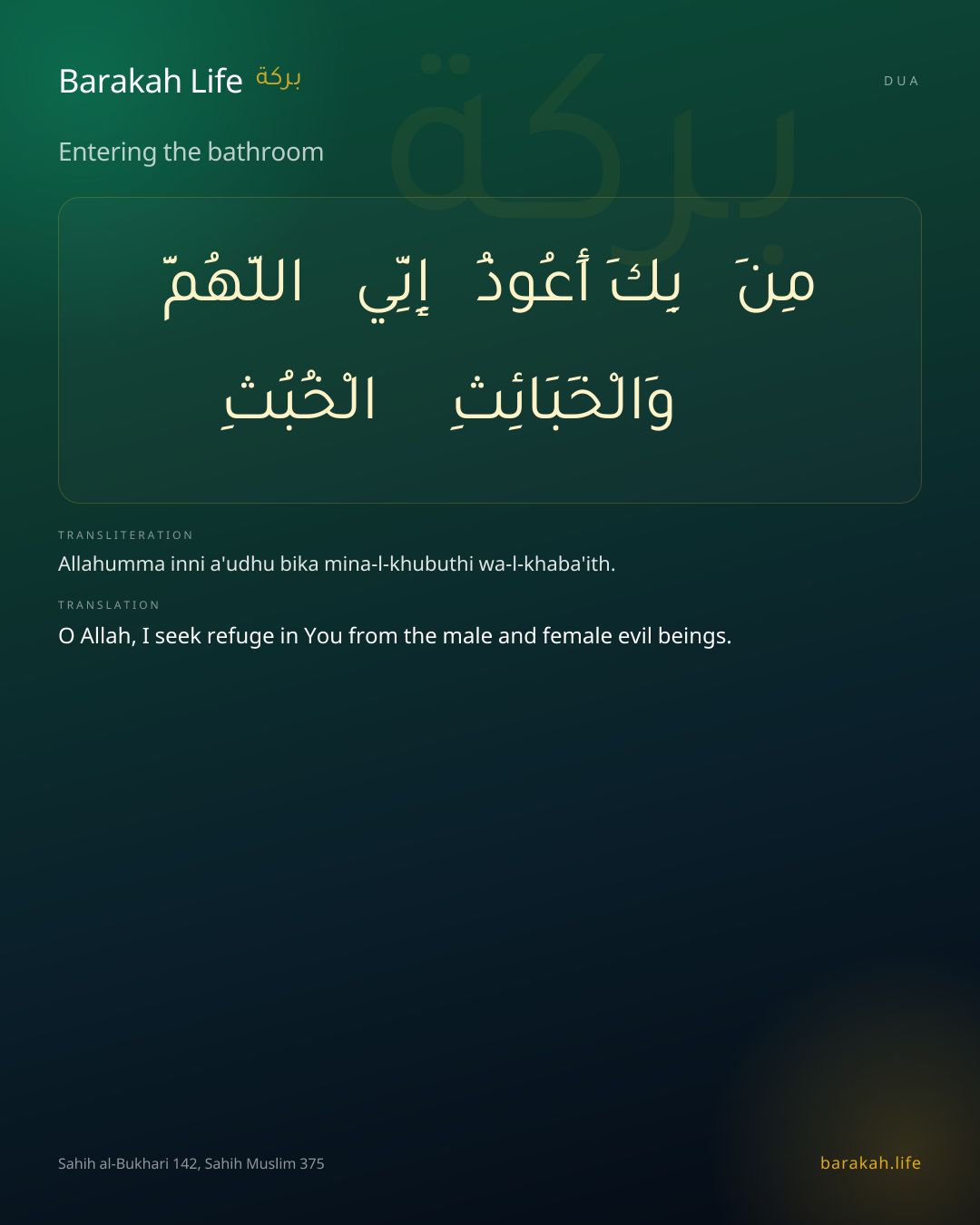 Entering the bathroom: Arabic, transliteration, and translation