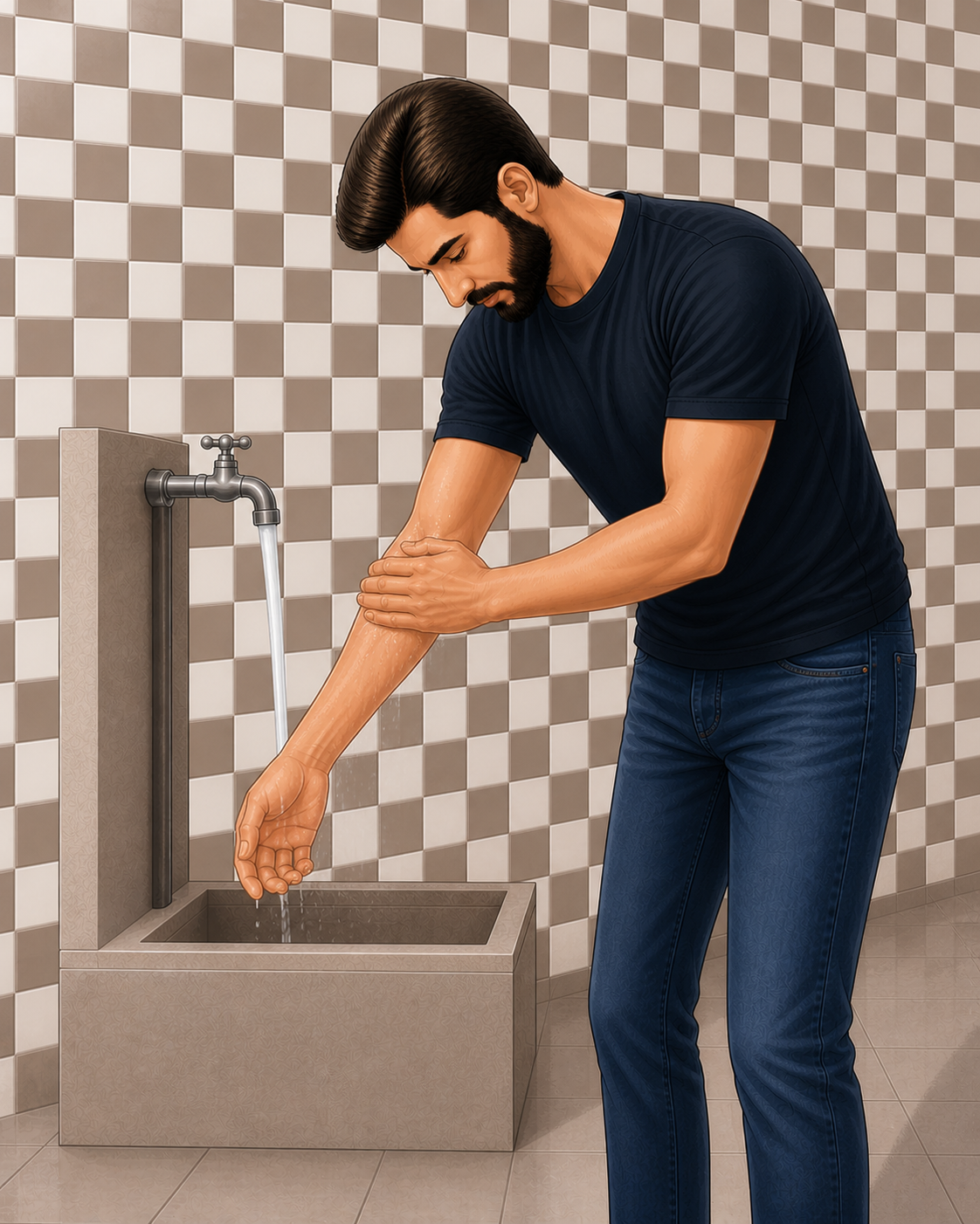 Wash your arms